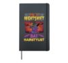 Funny Holloween I'm A Nightshift Bat Hairstylist Puns Hardcover Journal, Black