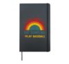 Funny I just want to eat dumpling and Play Baseball Hardcover Journal, Black