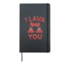Funny I Love You Pun - Valentines Day Hardcover Journal, Black