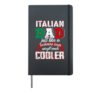 Funny Italian Dad Father Italia Daddy Vintage Gift Hardcover Journal, Black