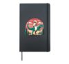 Funny Jesus Riding T-Rex Dinosaur Meme Parody for Believers Hardcover Journal, Black