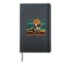 Funny Jesus Riding T-Rex Dinosaur Meme Parody for Believers Hardcover Journal, Black