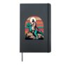 Funny Jesus Riding T-Rex Dinosaur Meme Parody for Believers Hardcover Journal, Black