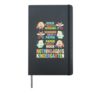 Funny Kindergarten Rock Paper Scissor Back To School Student Hardcover Journal, Black