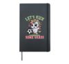 Funny LET'S KICK SOME GRASS Soccer Unicorn Play Mom Game On Hardcover Journal, Black