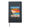 Funny Librarian Awesome Library Technician Dinosaur Bookworm Hardcover Journal, Black