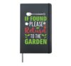 Funny Lost In The Garden Gardening Plants Lover Gardener Hardcover Journal, Black