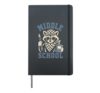 Funny Middle School Feral Raccoon Back to School Teacher Hardcover Journal, Black