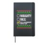 Funny Naughty Nice On A Government Watch List Christmas Xmas Hardcover Journal, Black