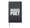 Funny Poetry Art For Men Women Writer Poet Poetry Lover Hardcover Journal, Black
