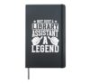 Funny Profession Quote Library Assistant Hardcover Journal, Black