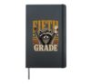 Funny Retro Fifth Grade Raccoon Back-To-School 5th Grader Hardcover Journal, Black