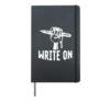Funny Retro Vintage Poetry Write On Hardcover Journal, Black
