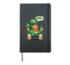 Funny Saint Patricks Day Lucky Shamrock Irish Gift Men Women Hardcover Journal, Black