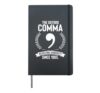 Funny Saying The Oxford Comma Resolving Ambiguity Since 1905 Hardcover Journal, Black