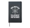 Funny Science Saying Chemistry Biology Physics Teacher Hardcover Journal, Black