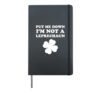 Funny Short People St Patrick's Day Hardcover Journal, Black