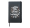 Funny Spoiled Wife Art For Women Girls Grumpy Old Husband Hardcover Journal, Black