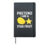 Funny Star Fruit Outfit Carambola Design Hardcover Journal, Black