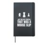 Funny Strategy Tournament Pieces Sayings Chess Player Hardcover Journal, Black