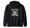 Funny Surfing Is Not a Crime Surfer Surfboard Beach Lover Zip Hoodie