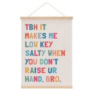 Funny Teacher Gifts for Male English Teachers Women, Teacher Classroom Must Haves, Classroom Wall Decor Canvas Banner Wall Hanging Banner Flag Decor