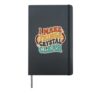 Funny Teacher Retro Vintage Workplace Humor Crystal Clear Hardcover Journal, Black