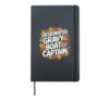 Funny Thanksgiving Food Designated Gravy Boat Captain Hardcover Journal, Black