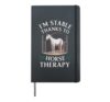 Funny Therapeutic Riding Equine Assisted Therapy Healing Hardcover Journal, Black