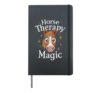 Funny Therapeutic Riding Equine Assisted Therapy Healing Hardcover Journal, Black