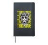 Funny Third Grade Teacher Feral Cat Back to School Students Hardcover Journal, Black