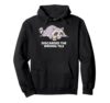 Funny Tired Raccoon with Mahjong Tile Graphic Pullover Hoodie