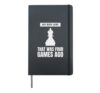 Funny Tournament Pieces Opening For Women Chess Player Hardcover Journal, Black