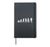Funny Violin Evolution Gift Violin Player Hardcover Journal, Black