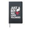 Funny Volcano Design For Boys Men Seismology Volcano Lovers Hardcover Journal, Black