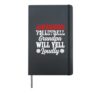 Funny Volleyball Grandpa Of A Volleyball Player Grandfather Hardcover Journal, Black