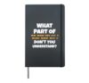 Funny What Part Of Morse Don't You Understand Ham Radio Code Hardcover Journal, Black