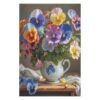 Funny Wooden Puzzle - Beautiful Pansy Puzzle for Adult 300 Piece，Wooden Jigsaw Puzzles Art Leisure Game Fun Suitable Family Friends Educational Learning Games Gift