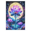 Funny Wooden Puzzle - Lotus Flower Puzzle for Adult 300 Piece，Wooden Jigsaw Puzzles Art Leisure Game Fun Suitable Family Friends Educational Learning Games Gift