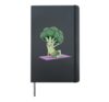 Funny Yoga Broccoli Lover For Girls Women Veggie Lover Humor Hardcover Journal, Black