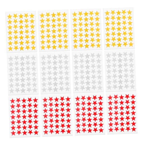 FUNOMOCYA Star Stickers Paper Star Decals for Reward 30sheet Motivational Reward Easy to Peel and Stick, Creative Teaching Supplies for Student Planner and Classroom Discipline Chart