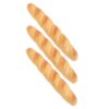 FUOYLOO 3pcs Novelty Baguette Ballpoint Pen Orange Plastic Fine Tip Writing