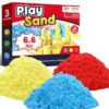 FURWEY Play Sand,6.6lbs 3-Color Sensory Sand,Kids Shaping Sculpting