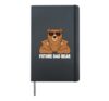 Future Dad Bear Father To Be Hardcover Journal, Black