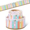Fuutreo 32.8 ft Pastel Wildflower Bookshelf Bulletin Board Borders Back to School Bulletin Border Office Scalloped Trim for School Fiesta National Wedding Party Decoration