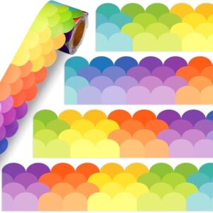 Fuutreo 32.8ft Rainbow Ocean Bulletin Board Border Mermaid Classroom Decor