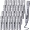Fuutreo 32 Pcs Jumbo Permanent Markers Bulk Large Chisel Tip Permanent Markers Waterproof Jumbo Pens Quick Drying Office Supplies (Silver)