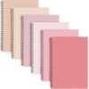 Fuutreo 6 Pack Spiral Notebook 10.5x7.45 Notebook,Soft Color,Pastel