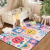 FUYEUN 3×5 Kids Rug for Playroom, Colorful Washable Play Rug