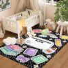 FUYEUN Composition Notebook Rug Classroom Carpets 3X5 Play Carpet Reading Area Rug